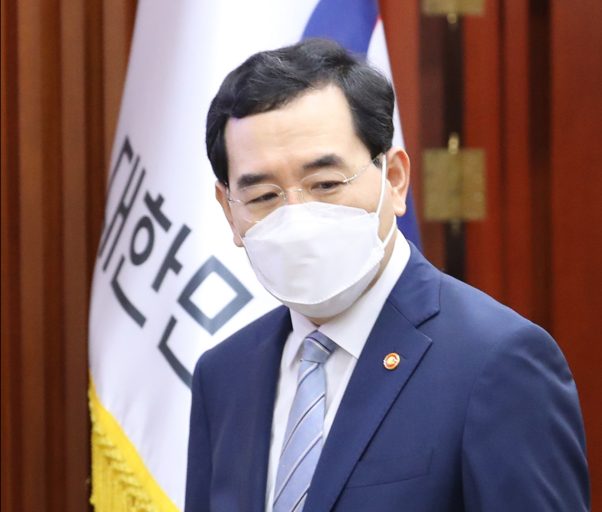 ▲이창양 산업통상자원부 장관이 8일 오전 서울 종로구 정부서울청사에서 열린 비상경제장관회의에 참석하고 있다. (뉴시스)