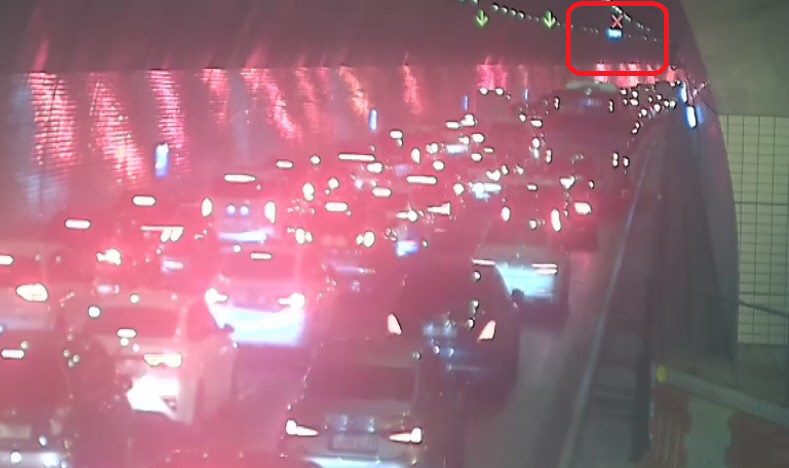 ▲(사진제공 = 서울시 교통정보시스템 TOPIS) 9시 24분경 서초터널 모습
