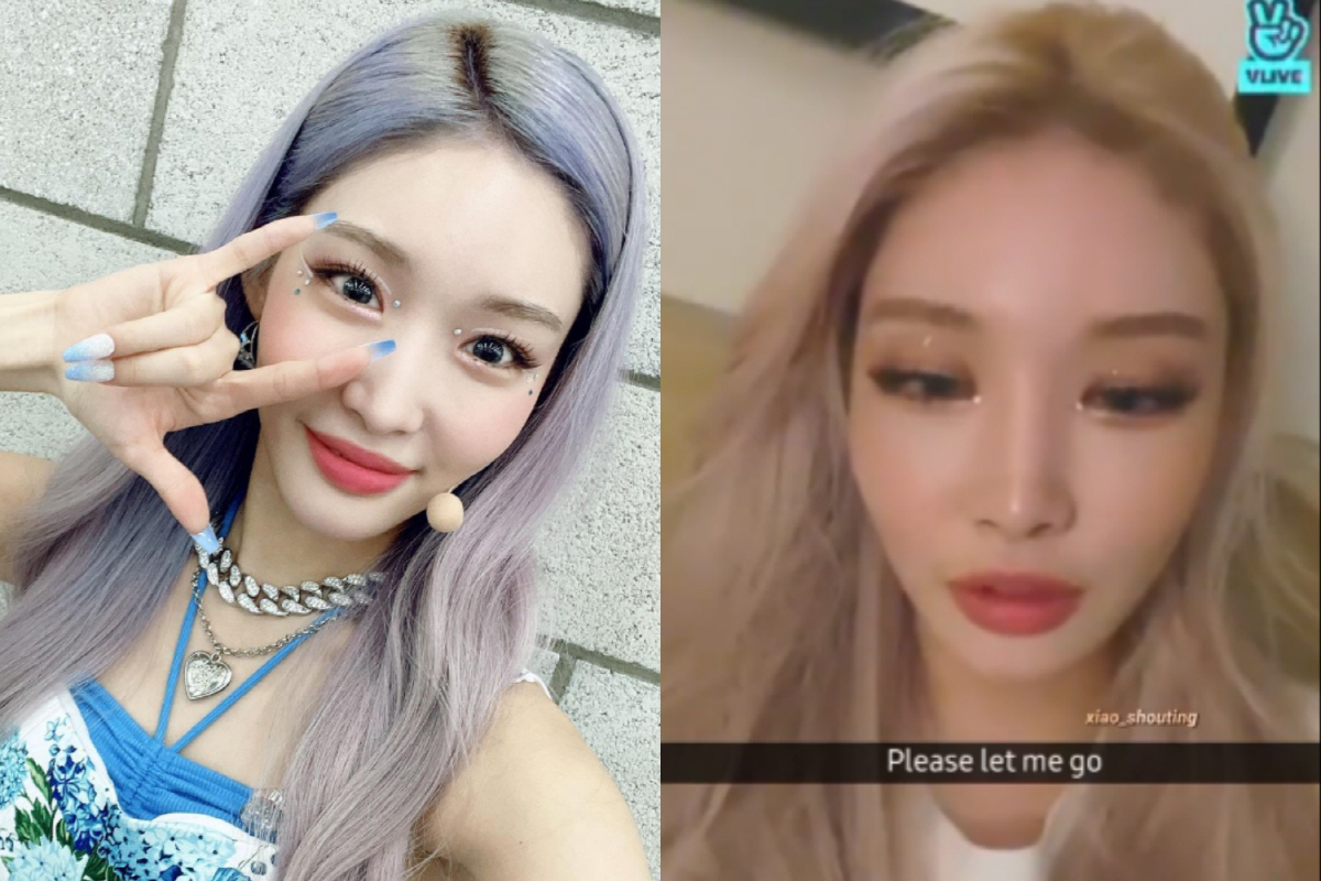 ▲(출처=청하 인스타그램, 네이버 ‘브이라이브’ 캡처)