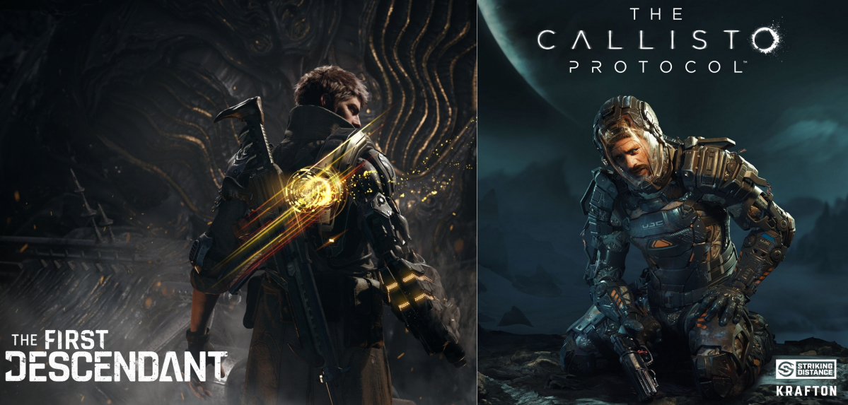 ▲이날부터 29일까지 독일 쾰른에서 개최되는 '게임스컴 2022' 에서 새로운 트레일러를 공개한 (왼쪽부터)넥슨의 '퍼스트 디센던트'와 크래프톤의 '칼리스토 프로토콜' (사진제공=각사)