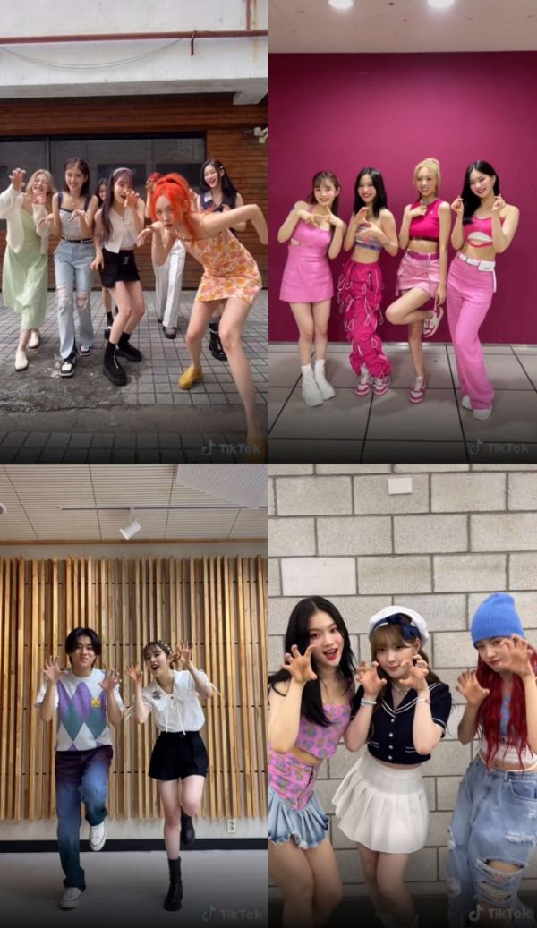 ▲‘뷰티풀 몬스터’ 챌린지(사진=스테이씨 틱톡 계정)