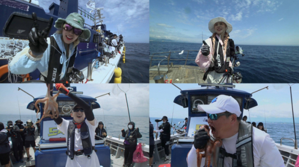 ▲'도시어부 시즌4' (여자)아이들 미연 우기 슬리피 고성 문어&가자미 낚시(사진제공=채널A)