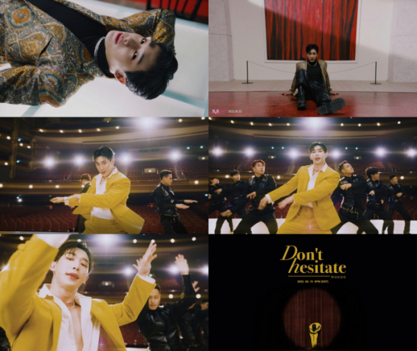 ▲원호 신곡 'Don’t hesitate' 뮤직비디오 티저 캡처본(사진제공=엔씨소프트(NC)/클렙(Klap))