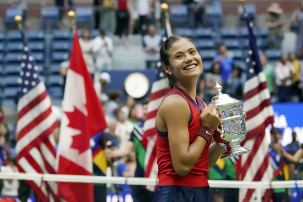 ▲2021년 US오픈 여자단식 우승자 에마 라두카누(AP연합뉴스)