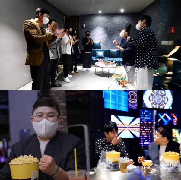 ▲'전참시' 이영자 오징어+팝콘 먹방(사진제공=MBC)