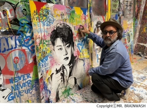 ▲김호중 전시회 '별의 노래'에 참여하는 미스터 브레인워시(사진제공=생각엔터테인먼트, 제이지스타)