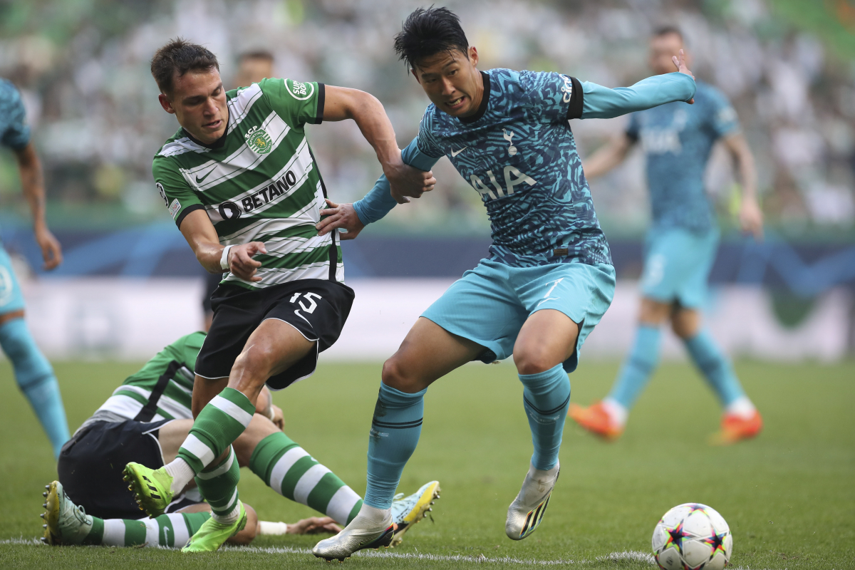 ▲스포르팅과의 경기에 나선 손흥민(EPA연합뉴스)