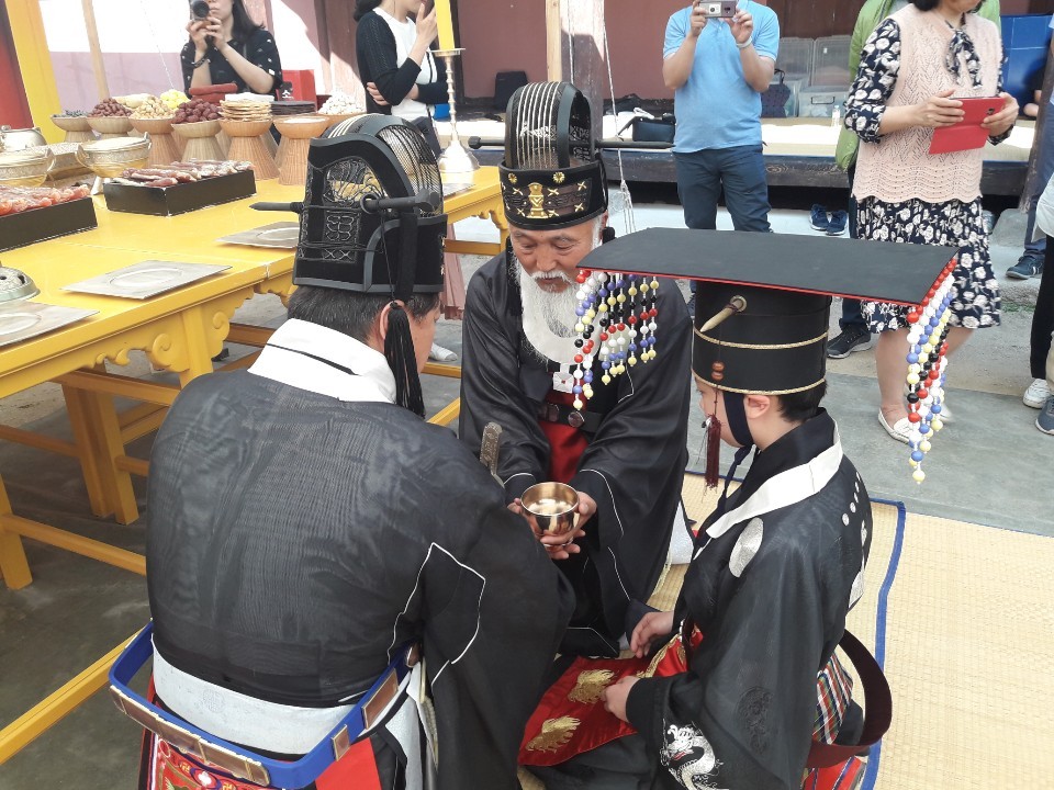 ▲2019년 '종묘대제 제수진설 체험행사'  (출처=종묘관리소)