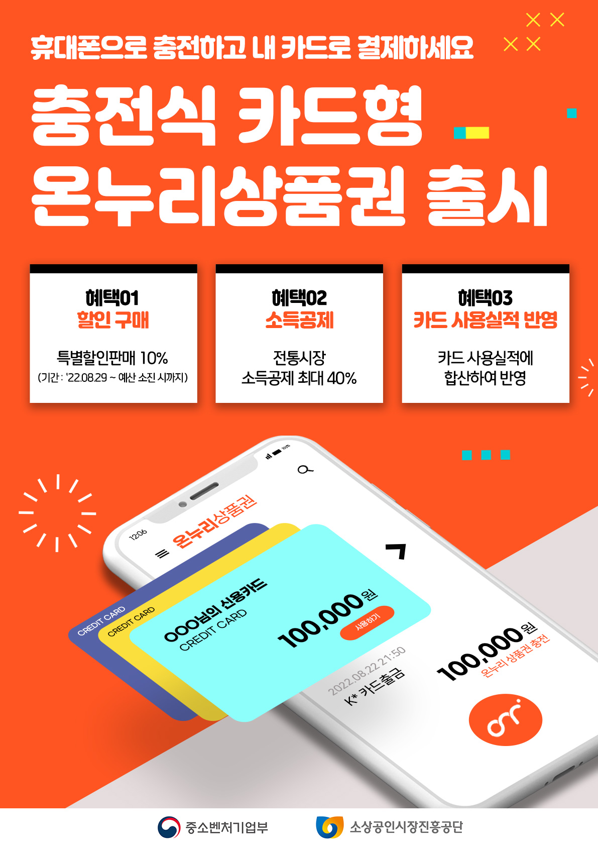 ▲'카드형 온누리상품권' 포스터 (사진제공=중소벤처기업부)
