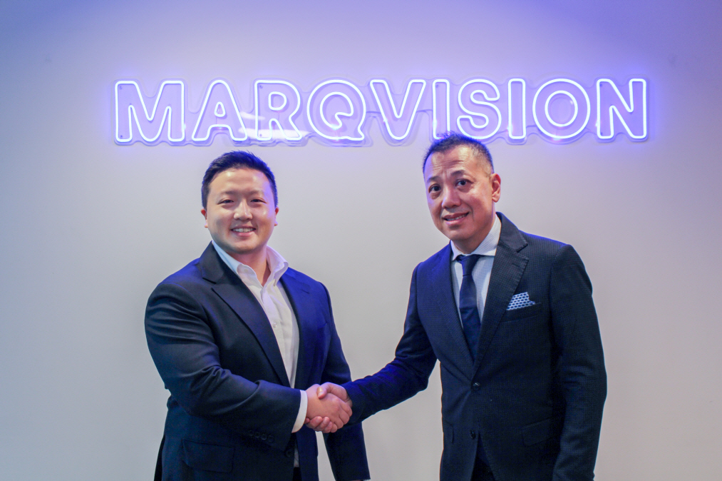 ▲이도경 마크비전 한국대표(왼쪽)와 개리 령 포레오 글로벌 리테일 디렉터  (사진제공=마크비전)