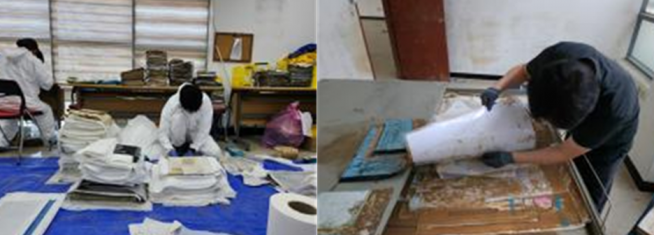 ▲기록물 복구 현장지원팀 파견 및 물품 추가 지원 (사진제공=행정안전부)