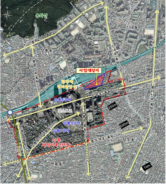 ▲상봉재정비촉진지구 상봉10구역 위치도. (자료제공=서울시)