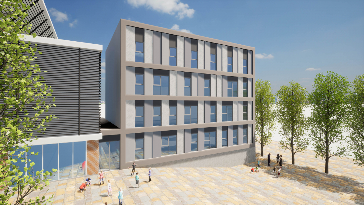 ▲아산 탕정중학교 증축 공사 투시도 (자료제공=호반건설)