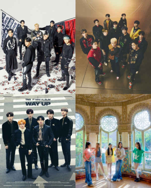 ▲에이티즈‧트레저‧TNX‧뉴진스(사진제공=각 소속사)