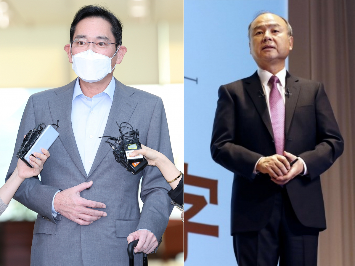 ▲이재용 삼성전자 부회장(왼쪽), 손정의 소프트뱅크 회장(오른쪽) (연합뉴스, AP/뉴시스)