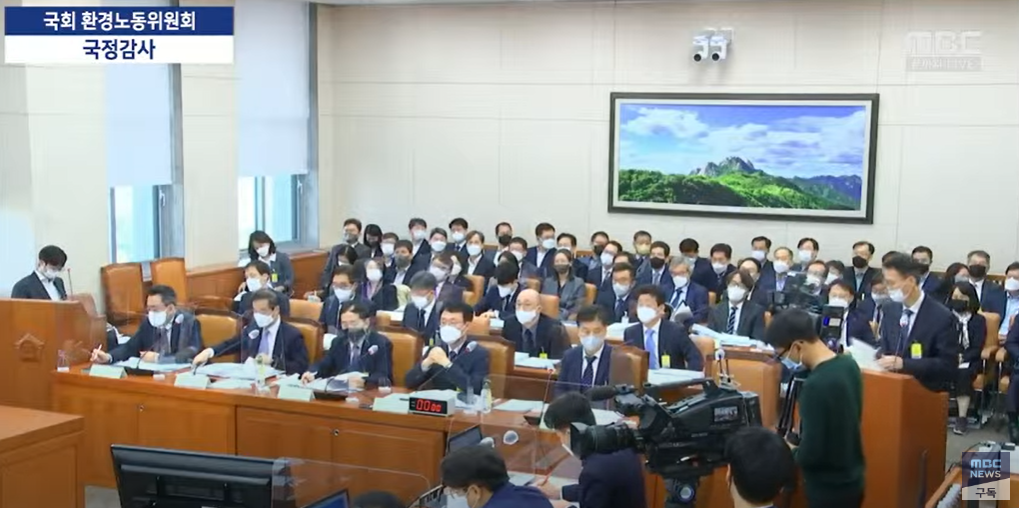 ▲11일 국회 보건복지위원회 국정감사. (MBC 유튜브채널캡쳐)