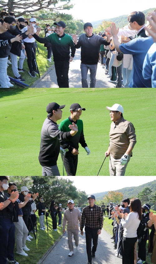 ▲'편먹고 공치리' 시즌4 골프장서 갤러리 응원서 골프 대결(사진제공=SBS)