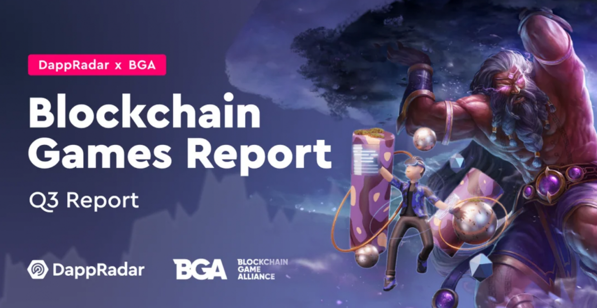 ▲디앱(탈중앙화 애플리케이션) 마켓 데이터 업체 댑레이더가 지난 12일 ‘22년 3분기 댑레이더-블록체인 게임 얼라이언스(BGA) 게임 리포트’를 공개했다. (출처=댑레이더 블로그)