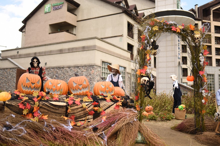 ▲알펜시아 리조트 핼러윈 포토존. (사진제공=KH그룹)