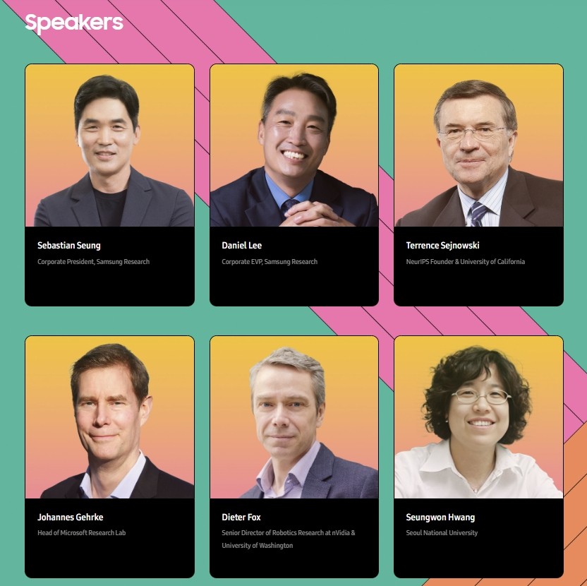 ▲2일차 기조연설자 및 발표자 (제공=삼성 AI 포럼 홈페이지)