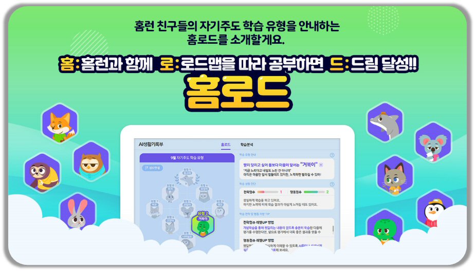 ▲자기주도 학습 유형 솔루션 '홈로드' 베타 오픈 (아이스크림홈런)