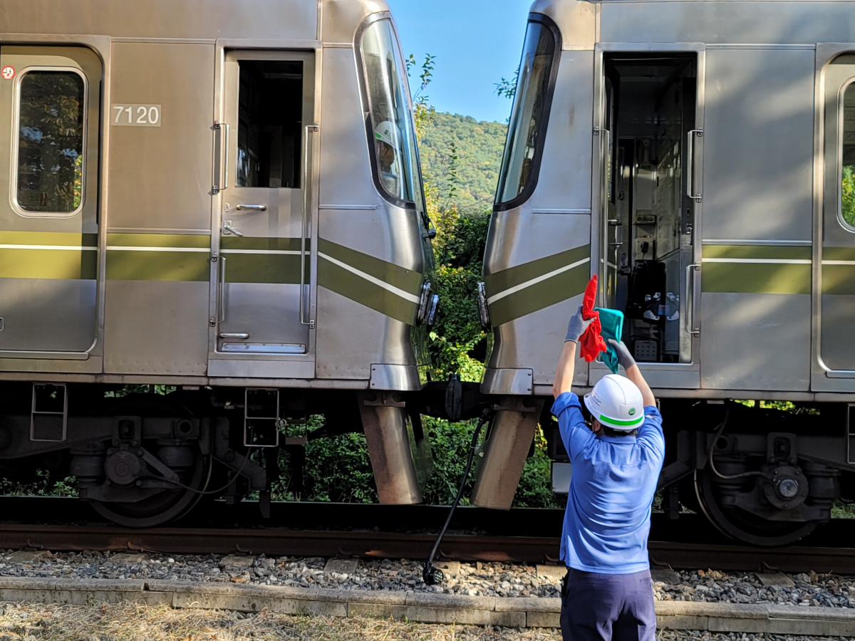 ▲올해 최우수 기관사 선발대회 구원훈련 과정. (자료제공=서울교통공사)