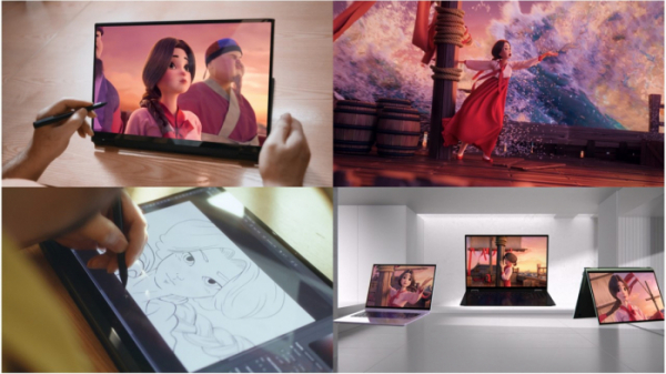 ▲LG전자가 심청전을 모티브로 한 한국계 미국인 줄리아 류의 노래를 애니메이션 뮤직비디오로 제작했다. 사진은 'LG 그램 360 영상' 갈무리. (사진제공=LG전자)