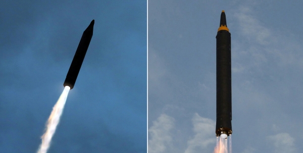 ▲4일 쏜 IRBM은 화성-12형일 것으로 추정됐지만, 이날 사진이 공개되면서 북한이 새로운 엔진을 탑재한 신형 IRBM을 개발한 것 아니냐는 분석이 나온다.(연합뉴스)
