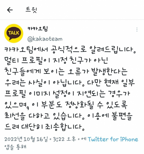 (사진제공=팀카카오 트위터)