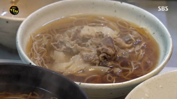 ▲성동구 위치 소바 달인의 소바(사진=SBS 방송화면 캡처)