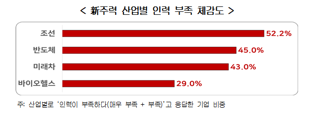 (출처=경총 ‘미래 新주력 산업 인력수급 상황 체감조사’)