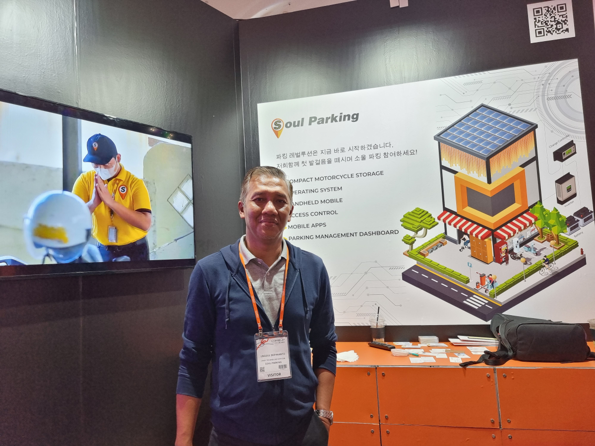 ▲컴업2022에 참여한 '소울파킹'의 케넷 케넷 다르만스자 공동참업자 (구예지 기자(sunrise@))