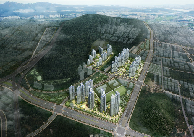 ▲'래미안 송도역 센트리폴' 조감도(사진제공=삼성물산)