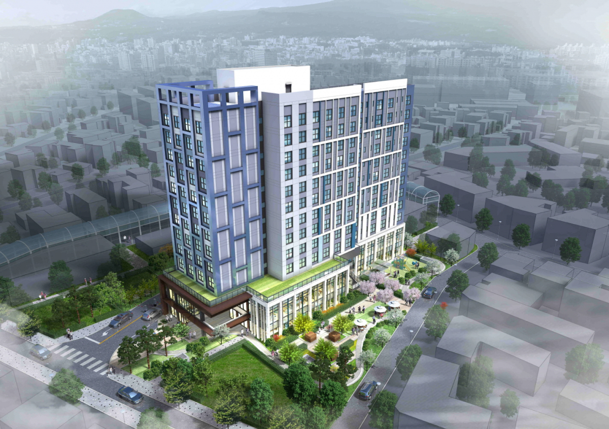 ▲가리봉 옛 시방부지에 들어선 복합시설 조감도. (자료제공=구로구)