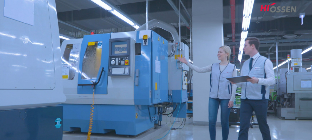 ▲오스템임플란트 미국법인의 기업홍보 영상에 소개된 하이오센 생산공장 내부 모습. (사진제공=오스템임플란트)