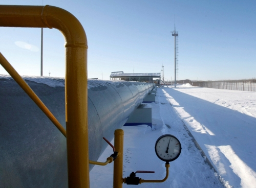 ▲러시아 국영 에너지 기업 가즈프롬의 우크라이나 경유 수드자 가스관이 보인다. 로이터연합뉴스  
