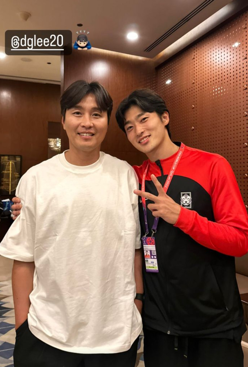 ▲이동국(왼), 조규성. (출처=조규성SNS)