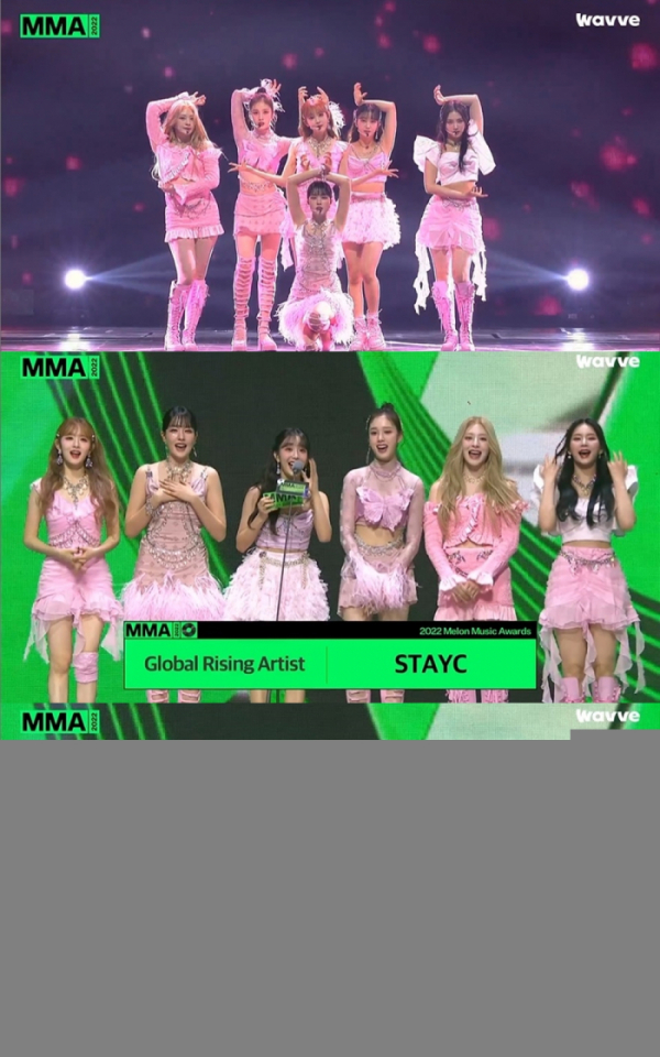 ▲스테이씨(사진 = ‘2022 멜론 뮤직 어워드’ 방송 화면 캡처)