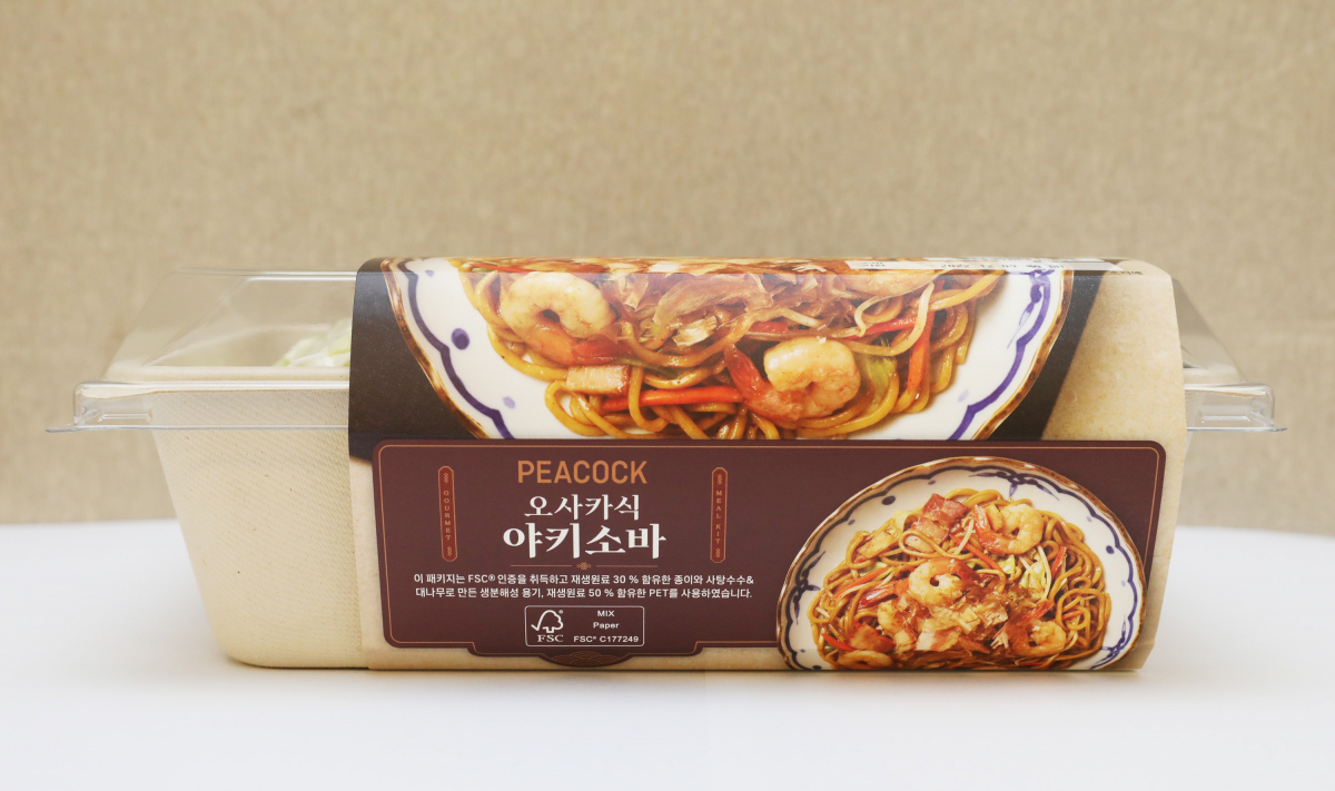 ▲친환경 패키지 적용된 피코크 제품. (사진제공=이마트)