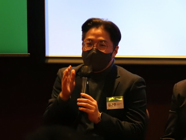 ▲김광준 에이아이트릭스 대표가 7일 서울 레스케이프 호텔에서 열린 기자간담회에서 발언하고 있다. (노상우 기자 nswreal@)