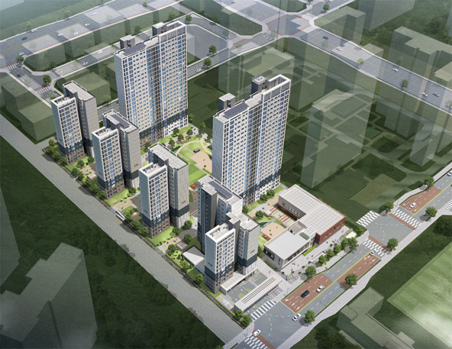 ▲평택고덕 A-5 행복주택 조감도.  (자료제공=LH)