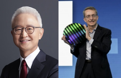 ▲펫 겔싱어 인텔 CEO와 경계현 삼성전자 DS(반도체)부문장 사장이 9일 회동했다.  (사진제공=연합뉴스, 삼성전자)