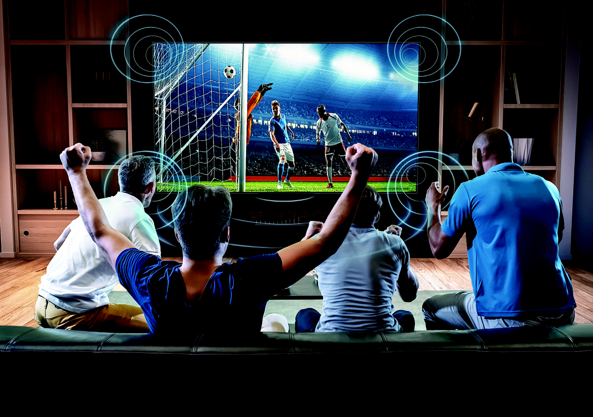 ▲삼성전자 Neo QLED 8K는 돌비 애트모스와 무빙 사운드 프로+ 등으로 박진감 넘치는 사운드를 구현한다. (사진제공=삼성전자)