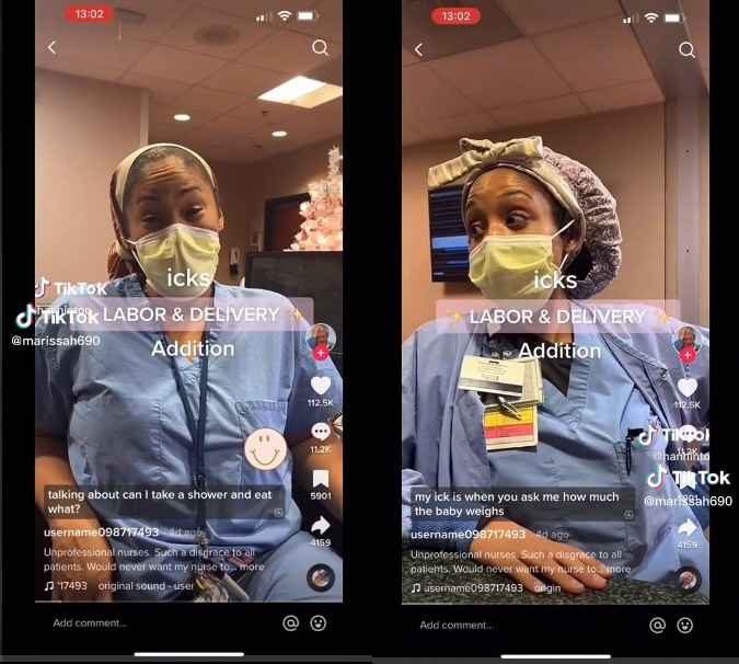 ▲에머리 대학 병원 간호사들이 올린 익스(icks) 챌린지(출처=틱톡 영상 캡처)