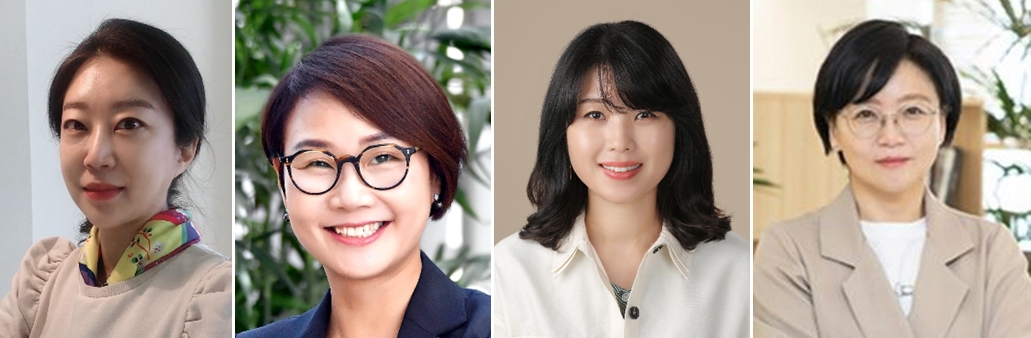 ▲이번 인사에서 임원 반열에 올라선 신규 여성 임원들은 영업과 브랜드 전략 등의 굴레를 벗어나 연구개발과 PR까지 영토를 확대했다. 사진 왼쪽부터 임지혜 현대차 역량혁신센터장(상무)ㆍ차선진 현대차 글로벌PR팀장(상무)ㆍ김지민 기아 국내사업전략실장(상무), 안계현 현대건설 스마트건설연구실장(상무). (사진제공=현대차그룹) (사진제공=현대차그룹)