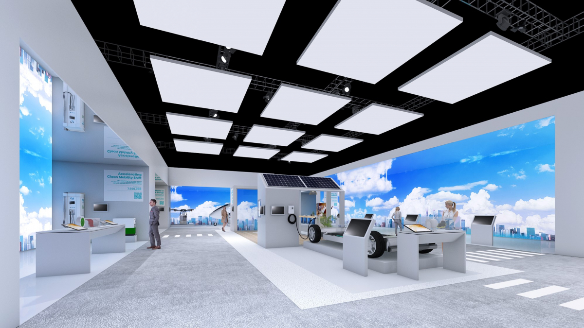 ▲SK㈜의 CES 2023 전시관 예상 이미지. (사진제공=SK㈜)