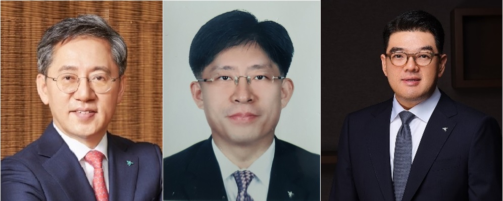 ▲(왼쪽부터 순서대로) 박성호·강성묵·이은형 하나금융그룹 부회장