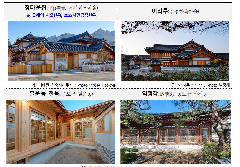 ▲서울우수한옥 선정작 (자료제공=서울시)