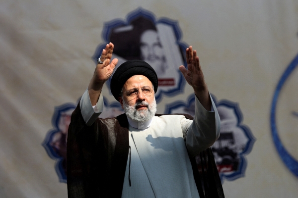▲에브라힘 라이시 이란 대통령이 지난달 4일 연설하고 있다. 테헤란/로이터연합뉴스
