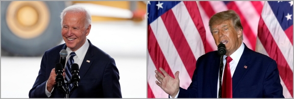 ▲조 바이든(왼쪽) 미국 대통령과 도널드 트럼프 전 대통령. AP연합뉴스.
